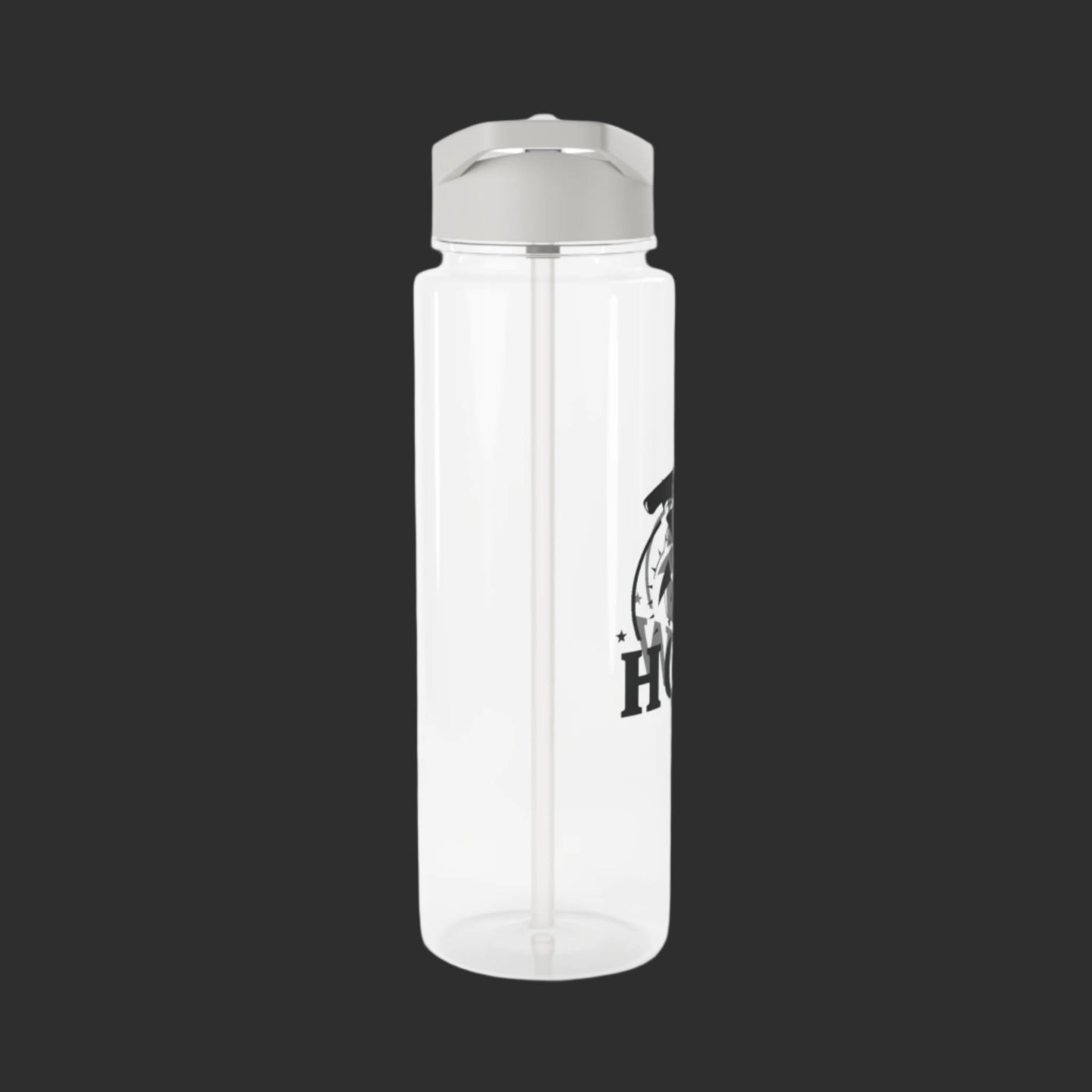 Clear Plastic HGW Water Bottle for MMA & BJJ athletes Printify
