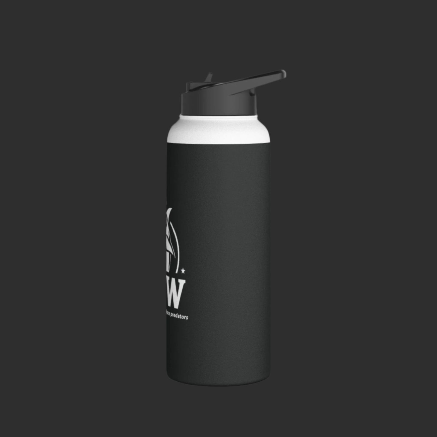 Black Hammerhead Grappling Wear Stainless Steel Water Bottle