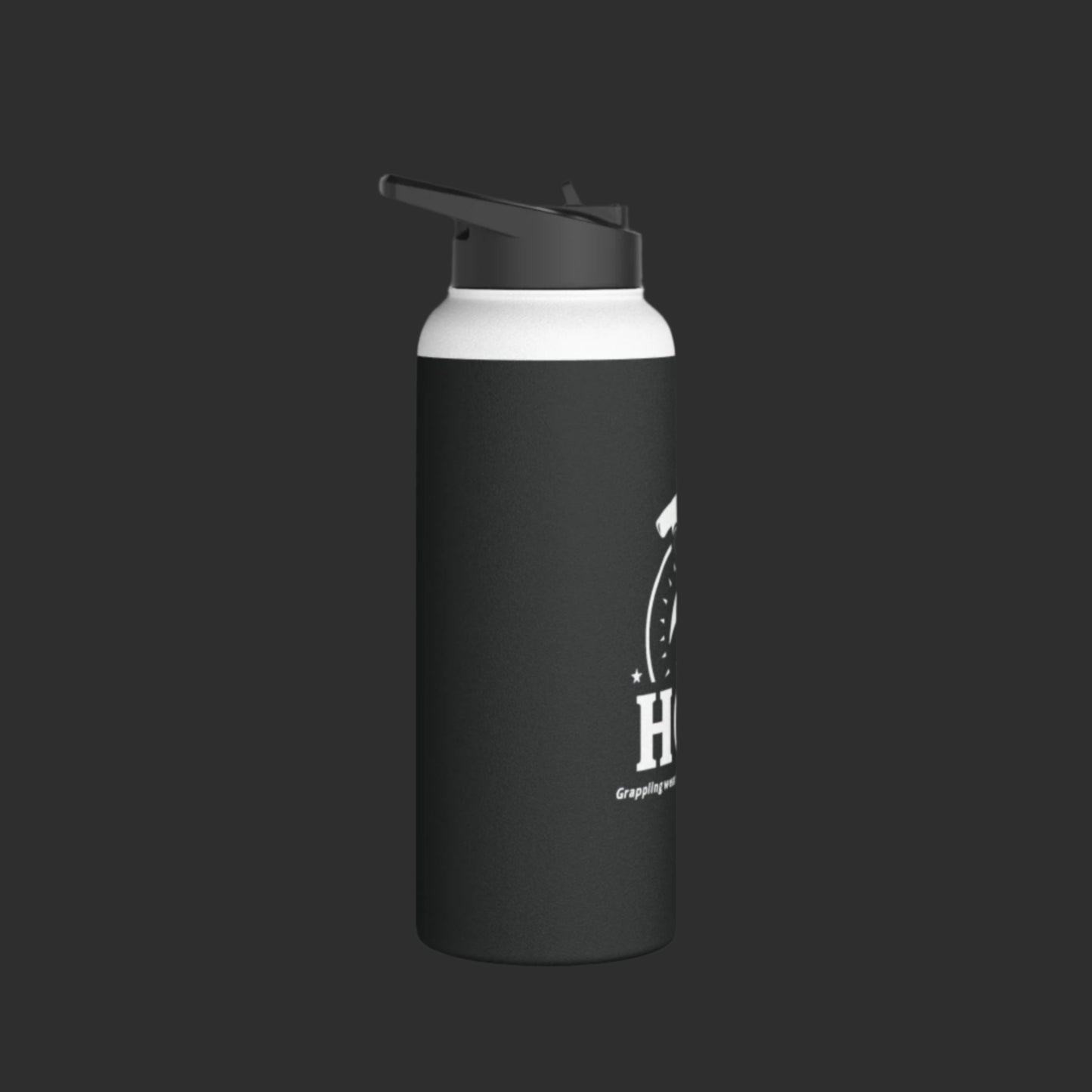 Black Hammerhead Grappling Wear Stainless Steel Water Bottle
