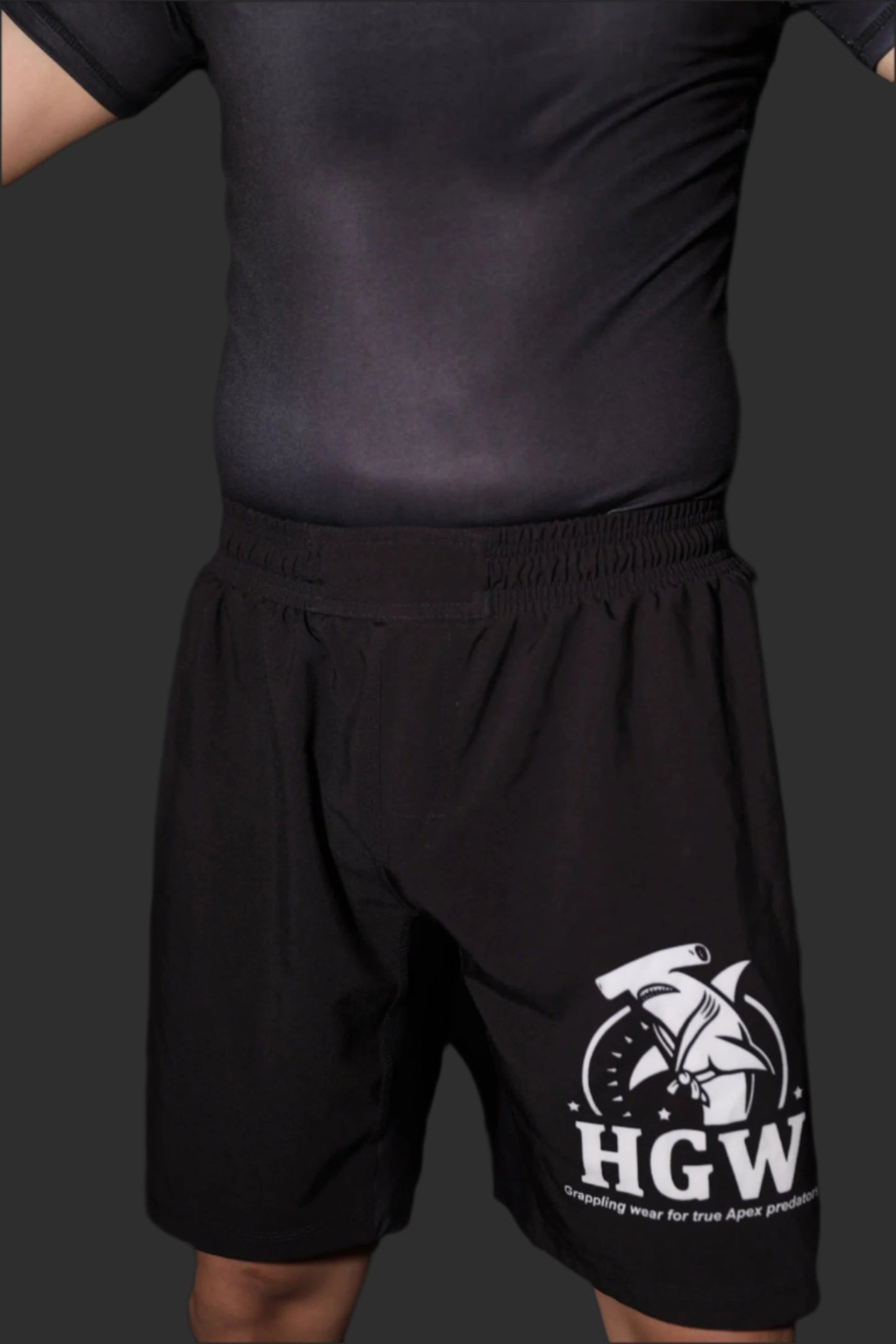 Black HGW High-Cut Grappling Shorts