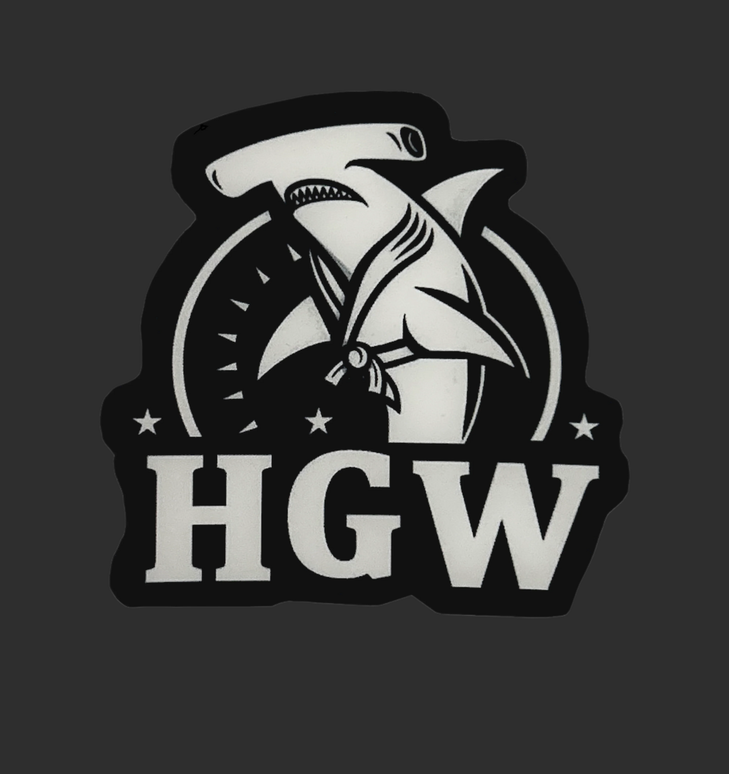 2.5 x 2.5 inch HGW sticker decal