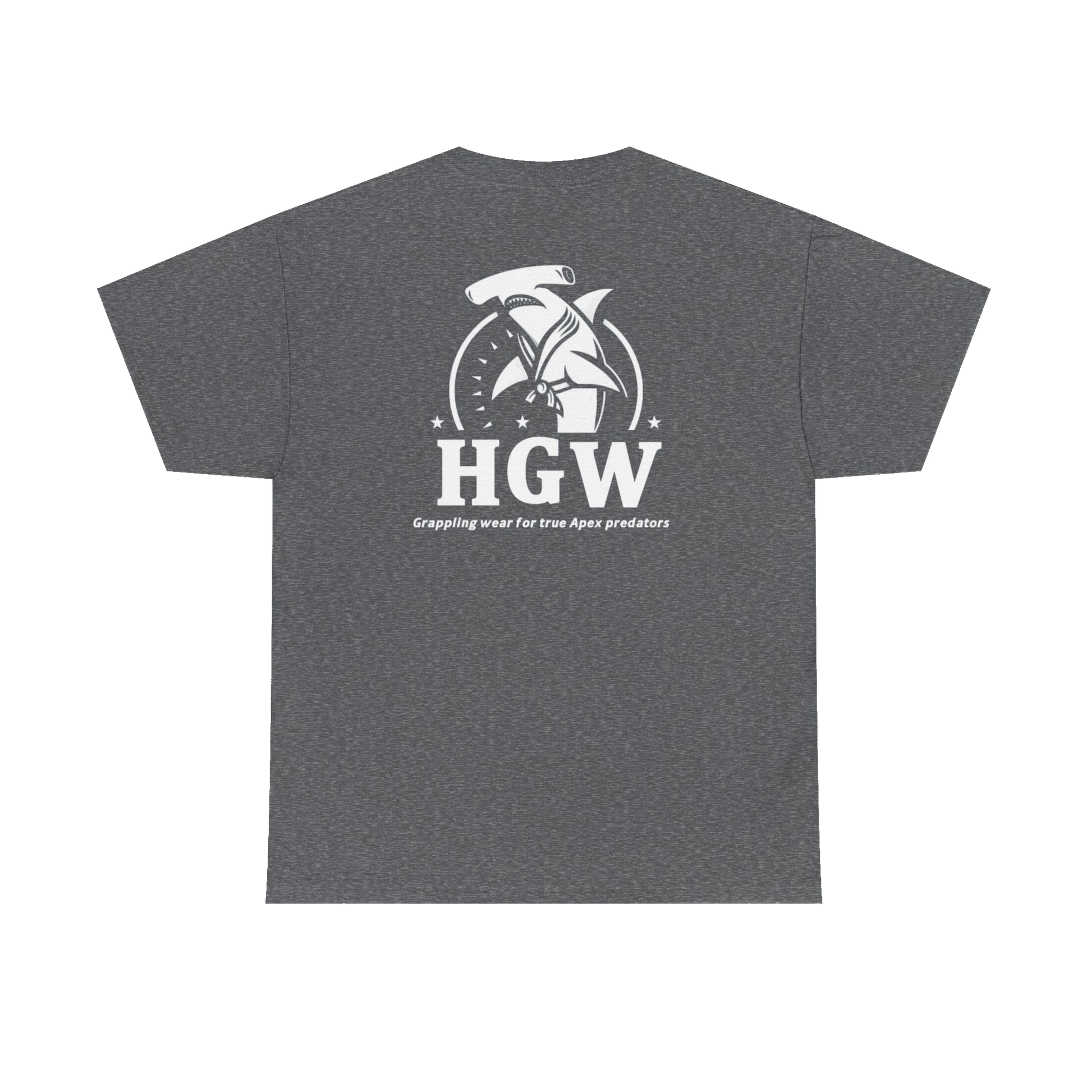 Graphite Heather Unisex Heavy Cotton T Shirt for MMA fighters- Hammerhead Grappling Wear