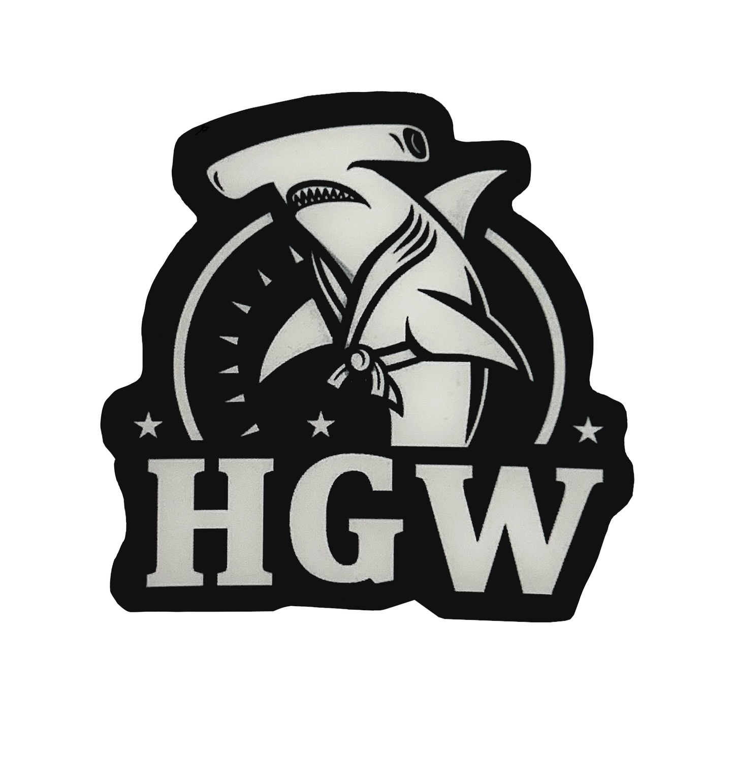 2.5 x 2.5 inch HGW sticker decal